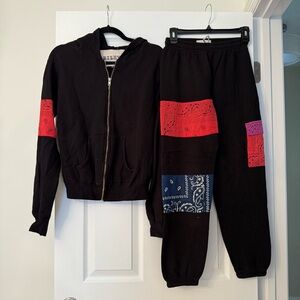 Riley Vintage Clothing Bandana Patched Up Sweatsuit